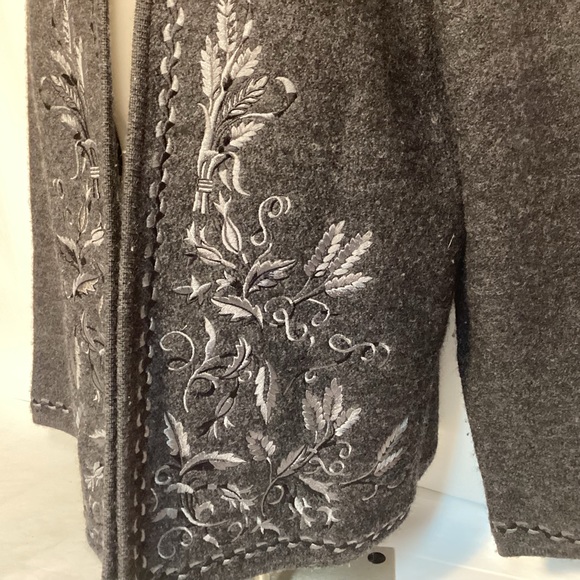 Vintage Linea by Louis Dell’Oloie Wool open Cardigan Sweater size large - Picture 3 of 9